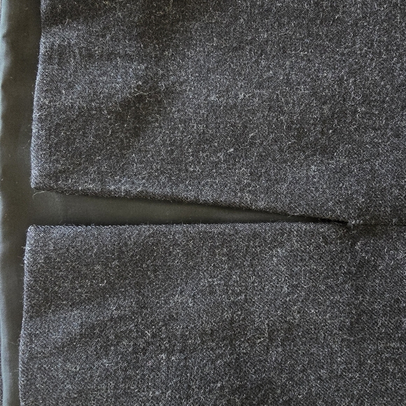 VINTAGE Harve Benard Dark Gray Sleeveless Dress 100% Wool Size 8 - Picture 7 of 10